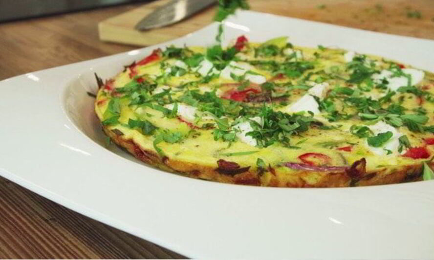 Рецепт фриттаты со сладким перцем и фетой