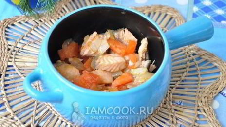 омлет с горбушей в духовке в горшочке