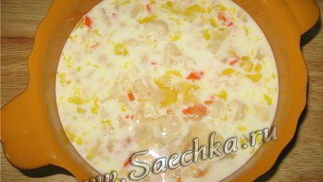 омлет с капустой