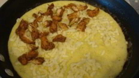 омлет с куриным филе