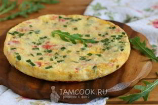 Омлет с помидорами в мультиварке