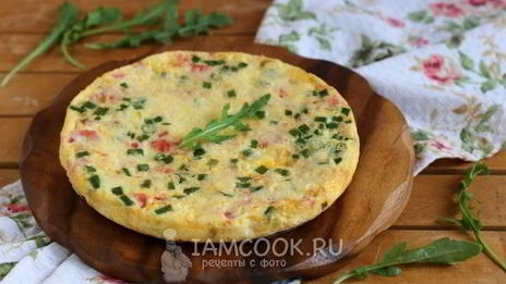 омлет с помидорами в мультиварке