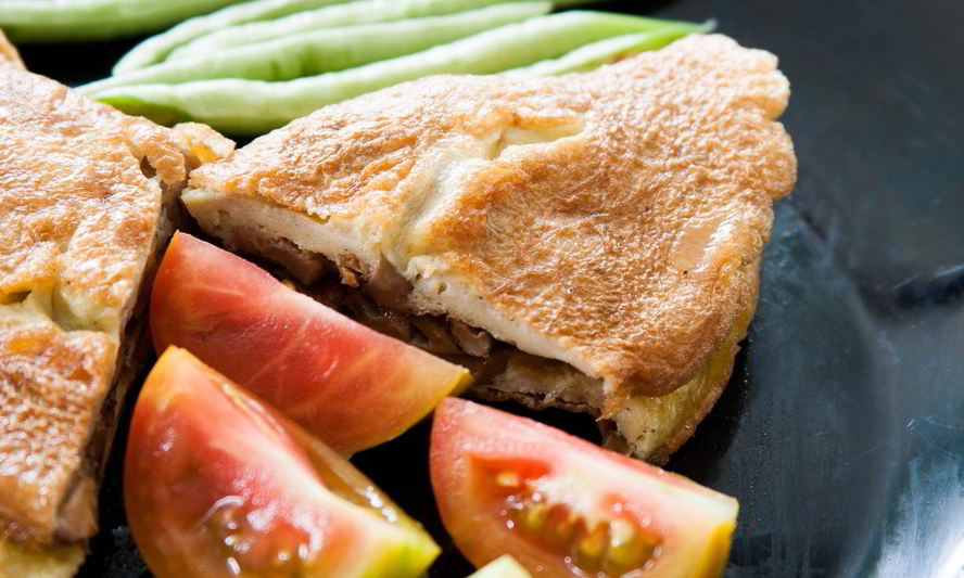 Рецепт омлета с шампиньонами