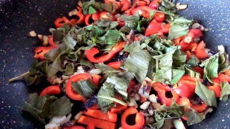 омлет со щавелем