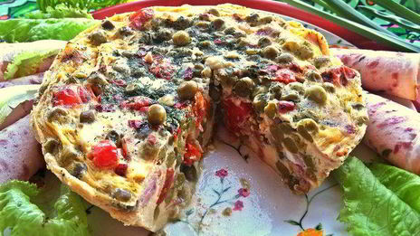 омлет в горошек