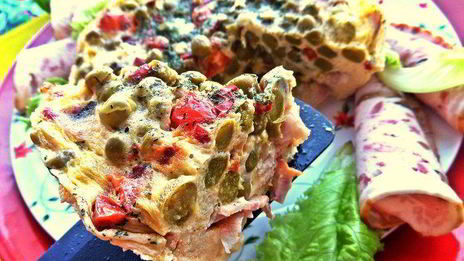 омлет в горошек