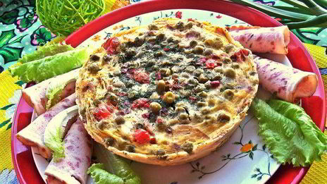 омлет в горошек