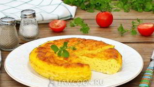 Пышный омлет с молоком в духовке