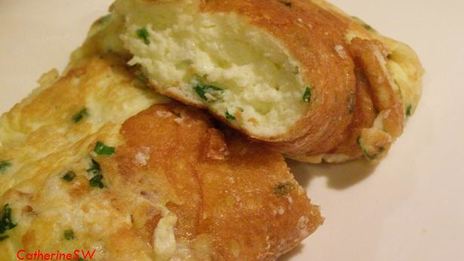 пышный омлет-суфле с тремя видами сыра