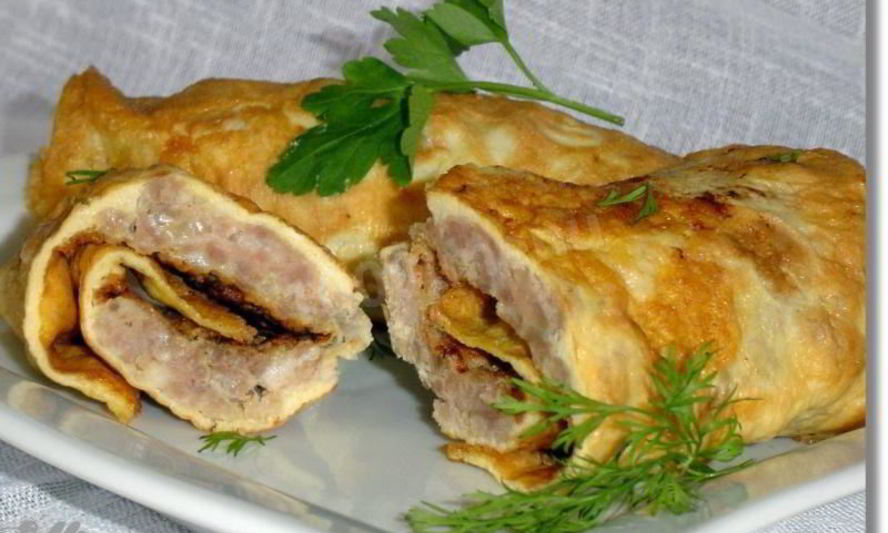 Рецепт вертунов — омлета с фаршем