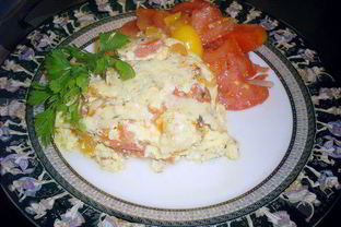 Вкусный омлет с овощами Сытный ужин