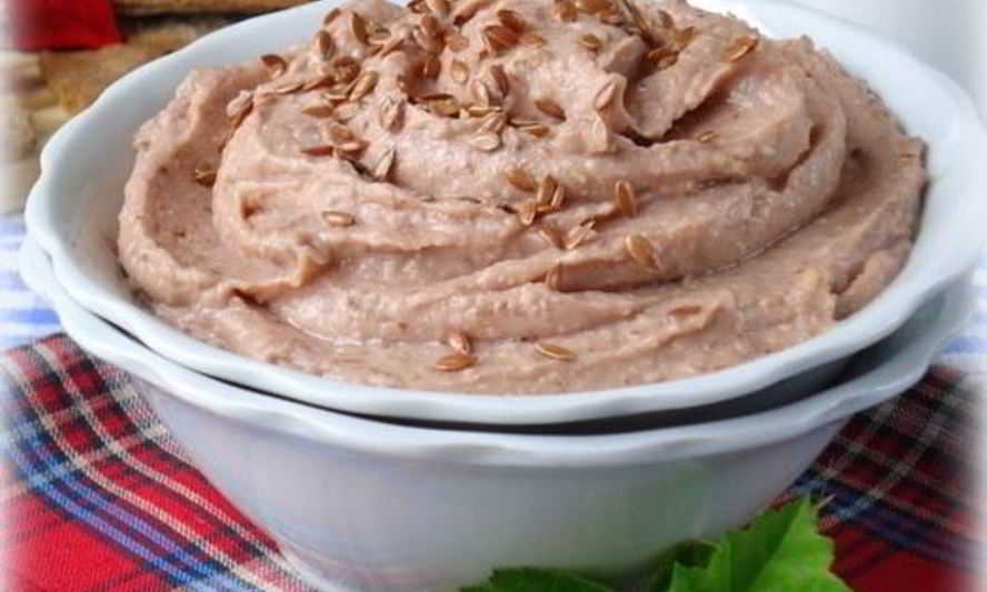 Рецепт паштета из фасоли с кумином и семенем льна