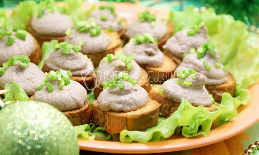 Рецепт паштета из куриной печени праздничный