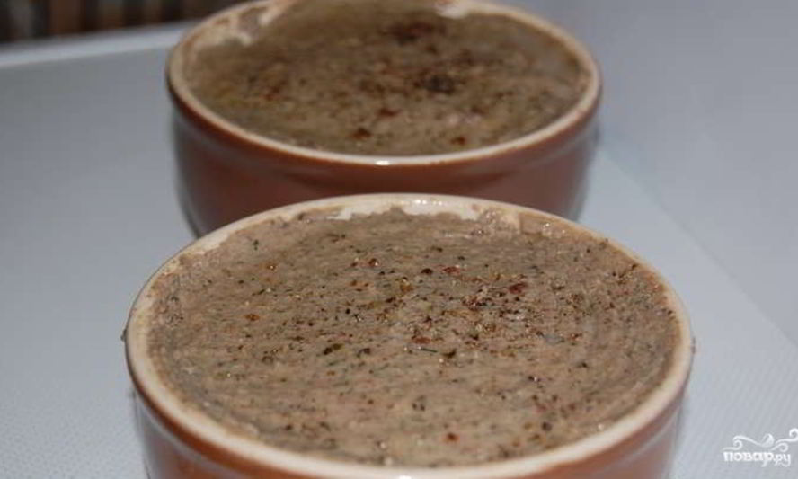 Рецепт паштета из куриной печени с грибами