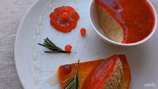 Паштет из курицы с клюквенным желе