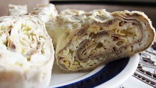 Печеночный паштет из говяжьей печени в лаваше