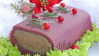 Печеночный паштет в клюквенном соусе