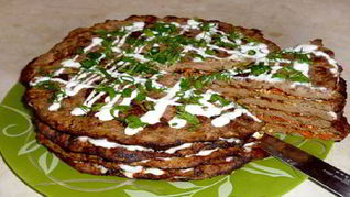 Печеночный торт с морковью