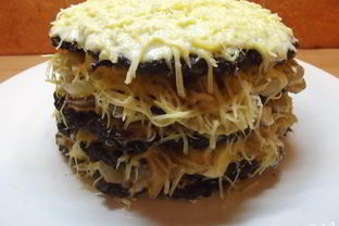 Печеночный торт с сыром