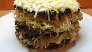 Печеночный торт с сыром