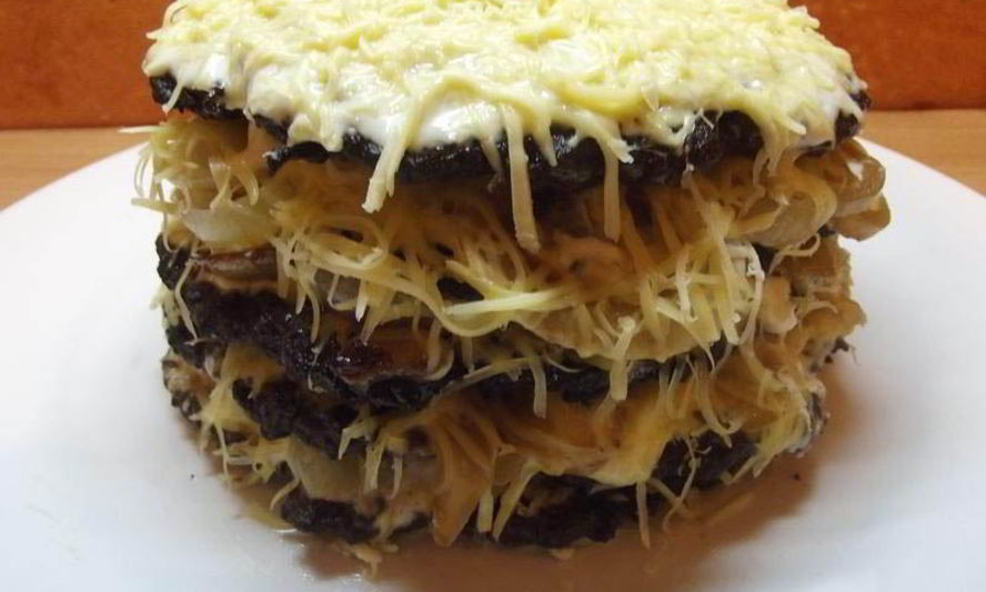 Рецепт печеночного торта с сыром