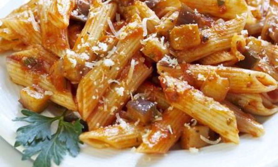 Рецепт пенне с баклажановым соусом