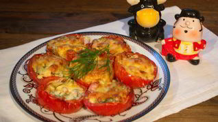 Помидоры с сыром в духовке