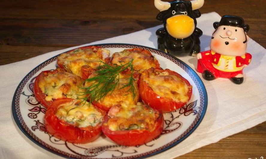 Рецепт помидоров с сыром в духовке