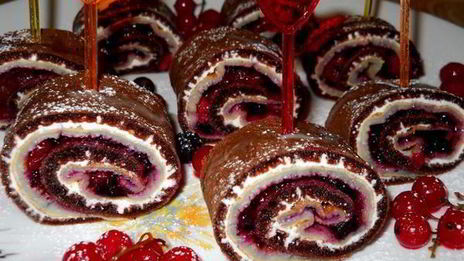 блинные роллы инь и янь с двойной начинкой