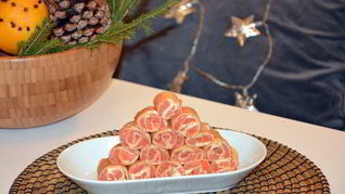 Блинные роллы с семгой