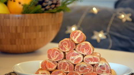 блинные роллы с семгой