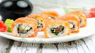 Домашние роллы Филадельфия