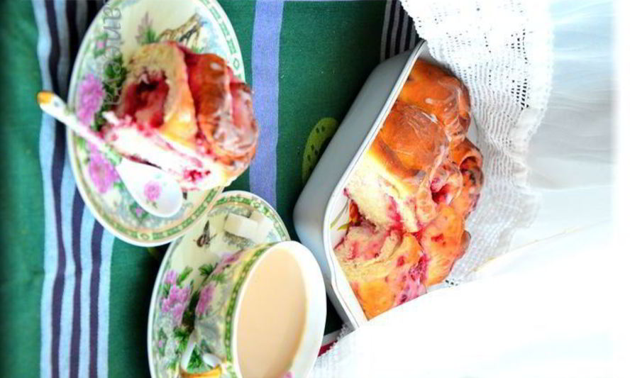 Рецепт малинова-лимонных роллы к утреннему кофе