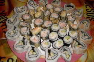 Роллы горячие с креветками и майонезом