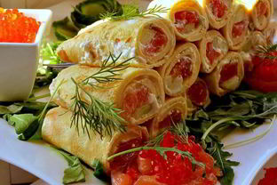 Роллы из омлета