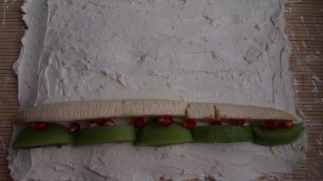 роллы из творога с фруктами