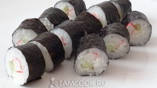 Роллы с крабовыми палочками
