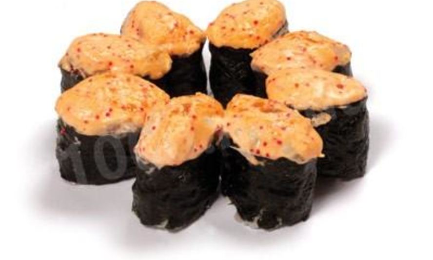 Рецепт роллов с лососем и креветками в духовке