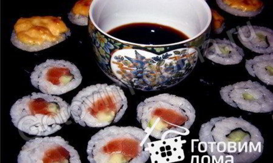 Рецепт роллов с семгой и роллы спайс