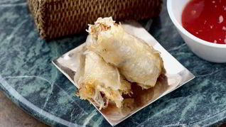 Спринг-роллы с цесаркой и креветками