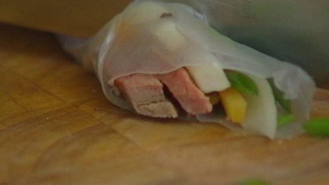 спринг-роллы с уткой