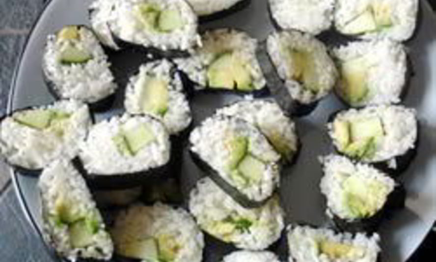 Рецепт суш роллы с огурцом и авокадо