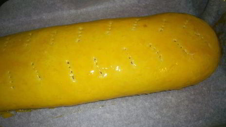 картофельный рулет с шампиньонами и квашеной капустой