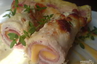 Куриные рулетики под соусом