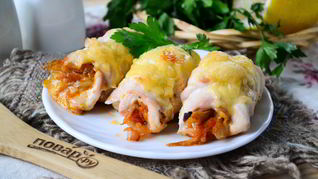 Куриные рулетики с капустой