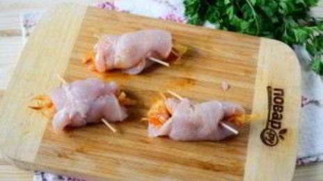 куриные рулетики с капустой