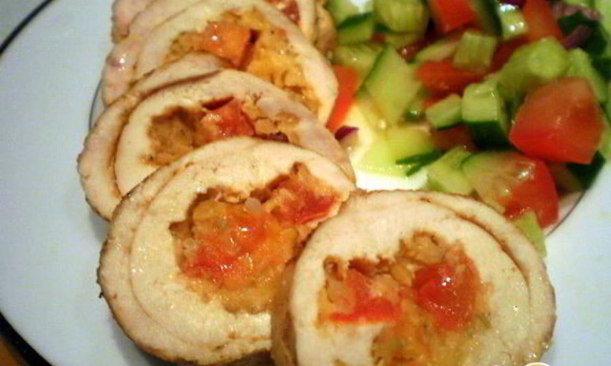 Рецепт куриных рулетов с чечевицей