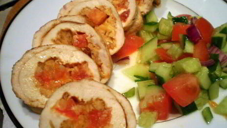 куриные рулеты с чечевицей