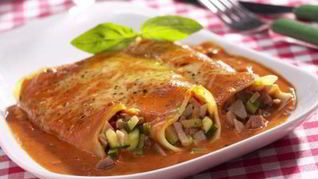 Макаронные рулетики