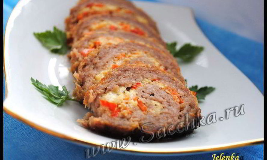 Рецепт мясного рулета праздничного